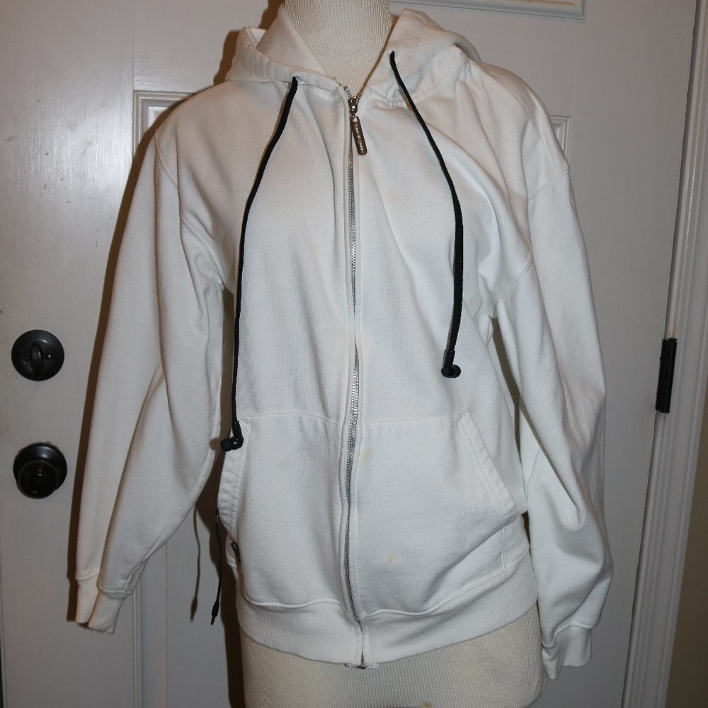 hoodiebuddie jacket size small with front pockets and hood length